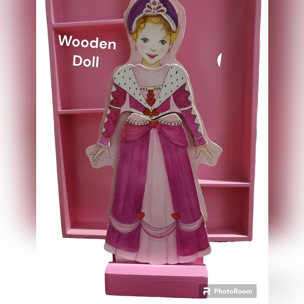 Melissa & Doug Wooden Dress up princess doll